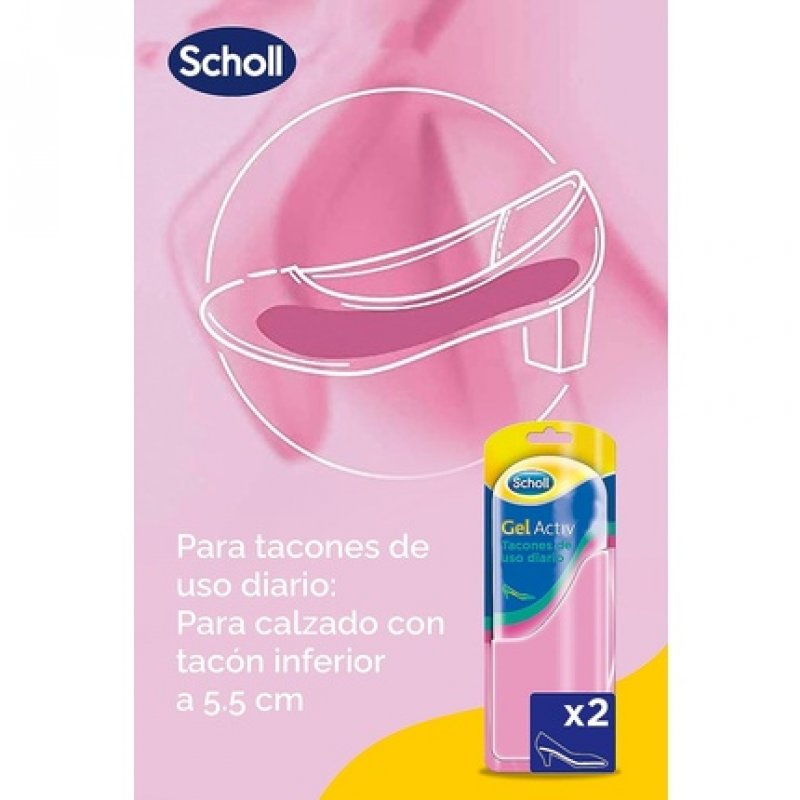 Scholl Gel Activ Daily Heel Insoles Size 35-40.5