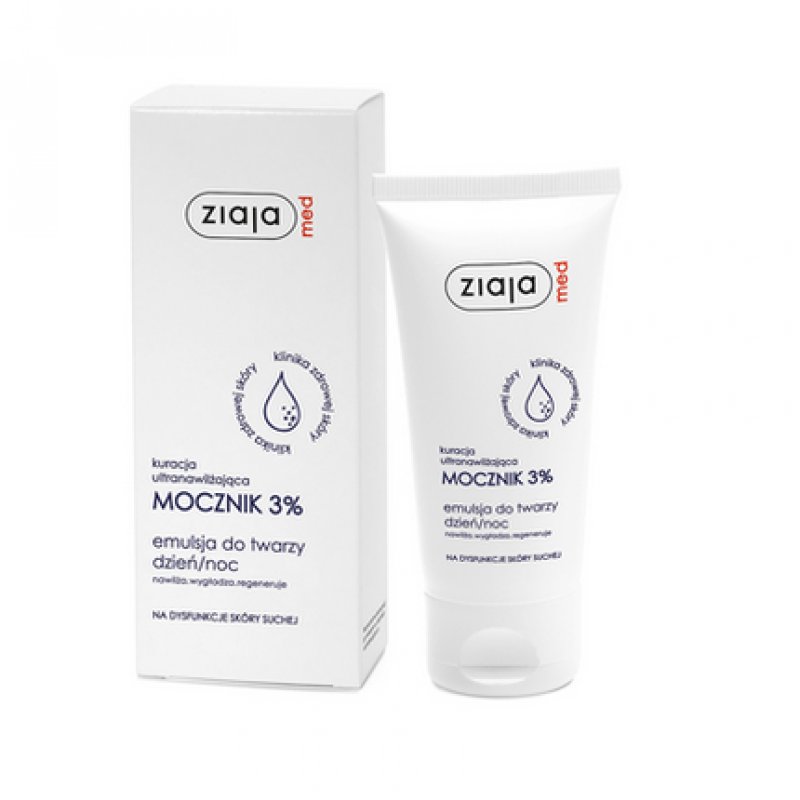 Ziaja Med Ultra Moisturizing Urea 3% Face Emulsion Day/Night Treatment