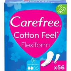 Carefree Cotton Feel Flexiform Panty Liners with Fresh Scent - Normal Size 56 Count