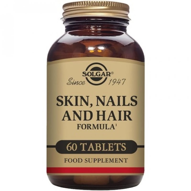 Solgar Skin Hair and Nails Helps Build Collagen with Zinc Copper and Vitamin C Vegan and Gluten Free