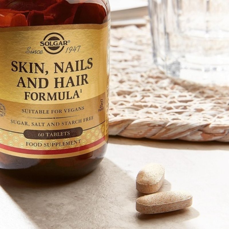 Solgar Skin Hair and Nails Helps Build Collagen with Zinc Copper and Vitamin C Vegan and Gluten Free