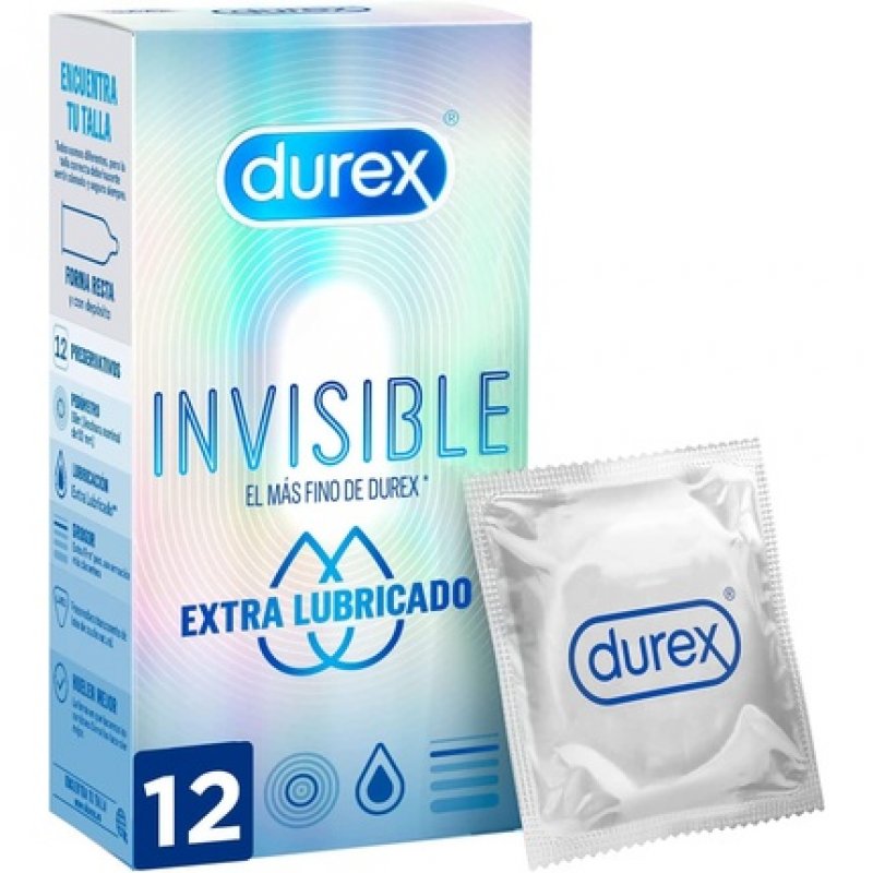 Durex Extra Lubricated Invisible Condoms 12 Count