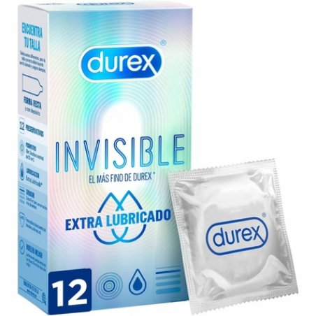 Durex Extra Lubricated Invisible Condoms 12 Count