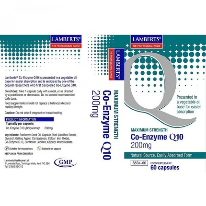 Lamberts Coenzyme Q10 200mg 60 Capsules