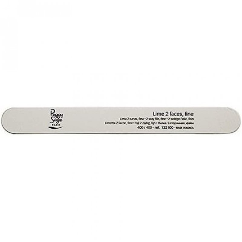 Peggy Sage White Nail File 2 Sided Washable 400/400 - 122100