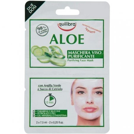 Equillibra Purifying Aloe Face Mask 7.5ml - Pack of 2