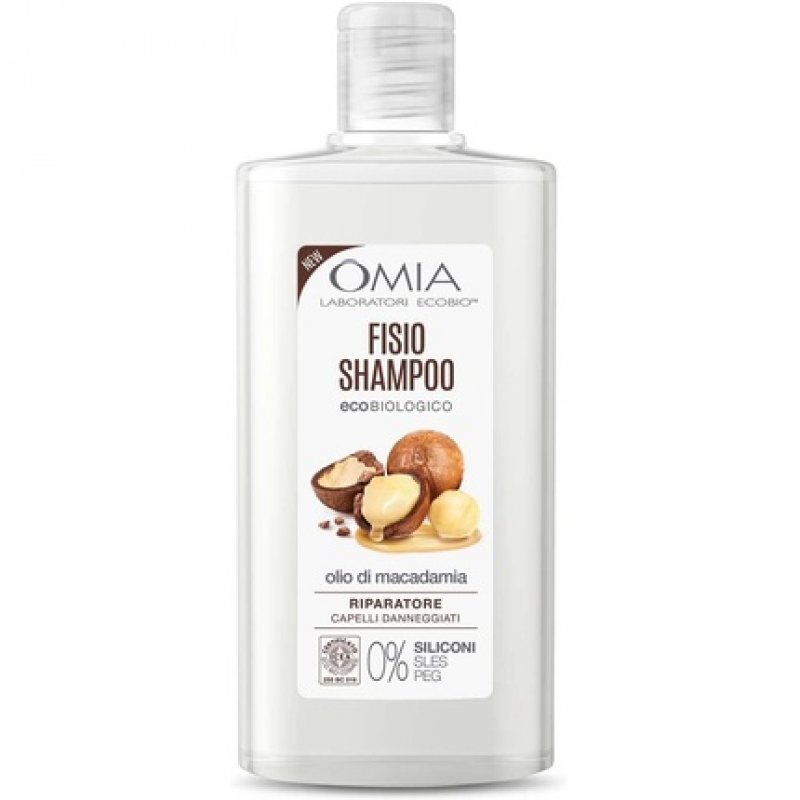 Omia Fisio Eco Bio Shampoo with Macadamia Oil for Damaged Hair 200ml