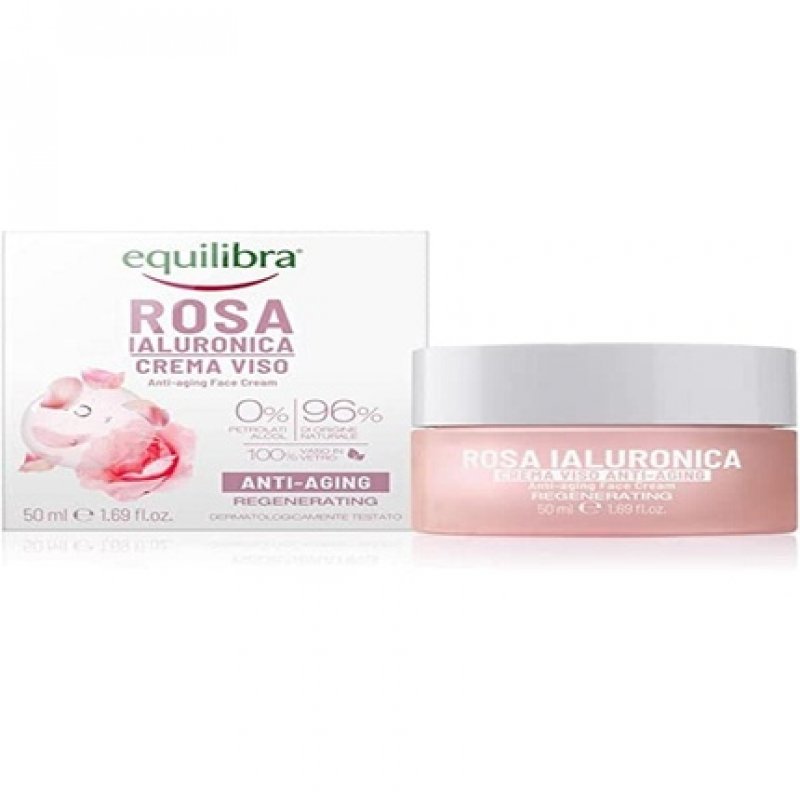 Equilibra Hyaluron-Rose Face Anti-Aging Cream with Damask Rose and Hyaluronic Acid 50ml