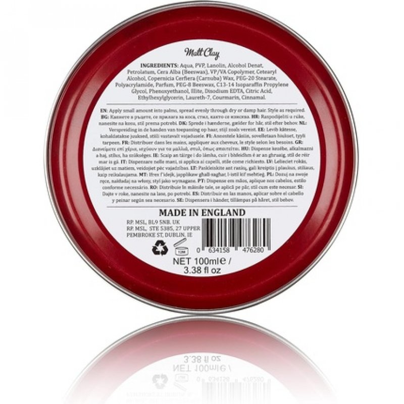 Dapper Dan Matt Clay Mens Hair Styling Product 100ml