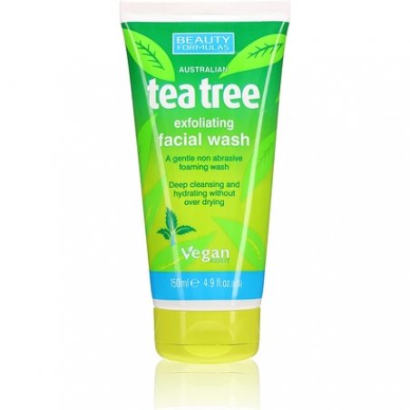 Beauty Formulas Australian Tea Tree Face Scrub Cleanser 150ml