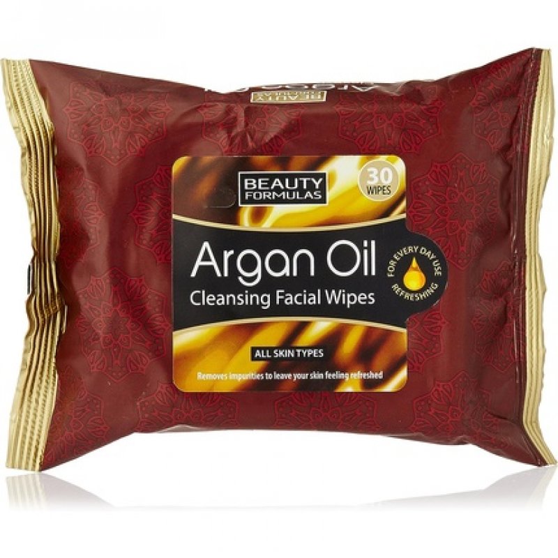 Beauty Formulas Argan Oil Cleansing Facial Wipes 30 Wipes