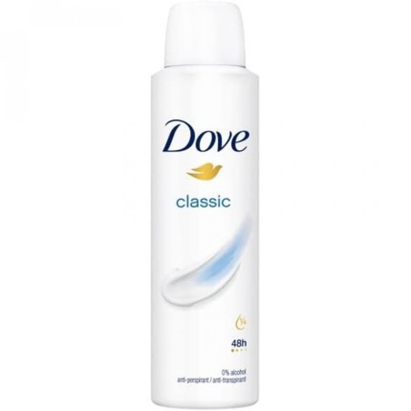 Dove Antiperspirant Deodorant Classic Women 0% Alcohol 150ml