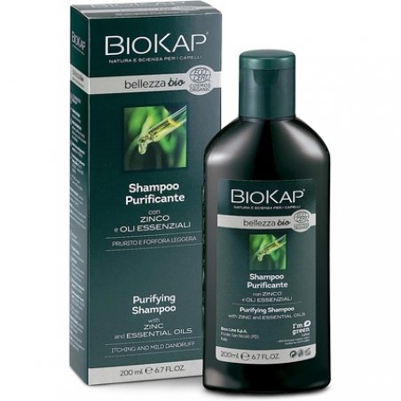 BIOKAP BELLEZZA Organic Purifying Shampoo 200ml with Vegetable Active Ingredients