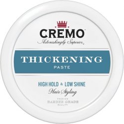 CREMO Barber Grade Hair Styling Thickening Paste for Men High Hold Low Shine 113g