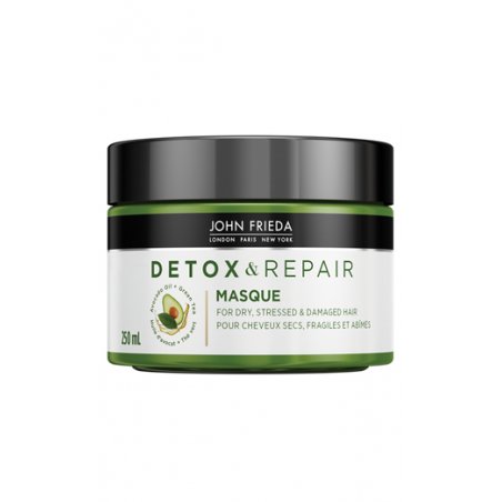 John Frieda Detox & Repair Masque 250ml Intensive Deep Conditioner for Dry Stressed and Damaged Hair Nourishing Hair
