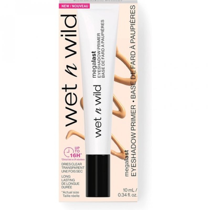 Wet 'n' Wild Megalast Eyeshadow Primer Ultra-Creamy Lightweight Makeup Base Transparent Finish Long-Lasting Formula