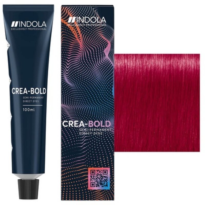 Indola Crea-Bold Semi-Permanent Bright Red Hair Dye 100ml