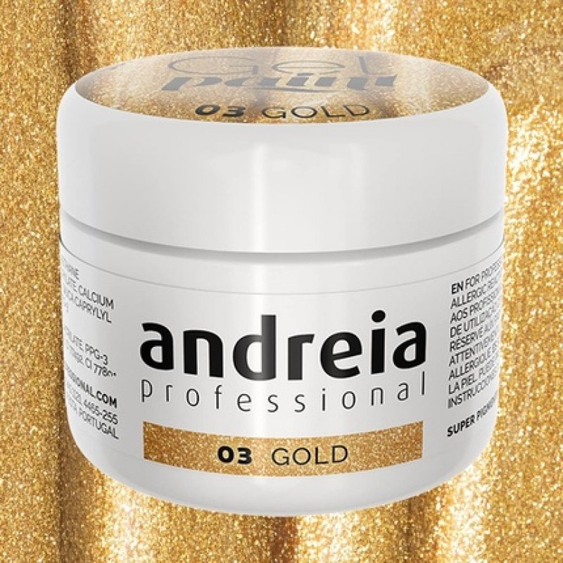 Andreia Professional Nail Art Design Gel Paint Pots Highly Pigmented Intense Colour No Flow High Viscosity UV Gel Paint