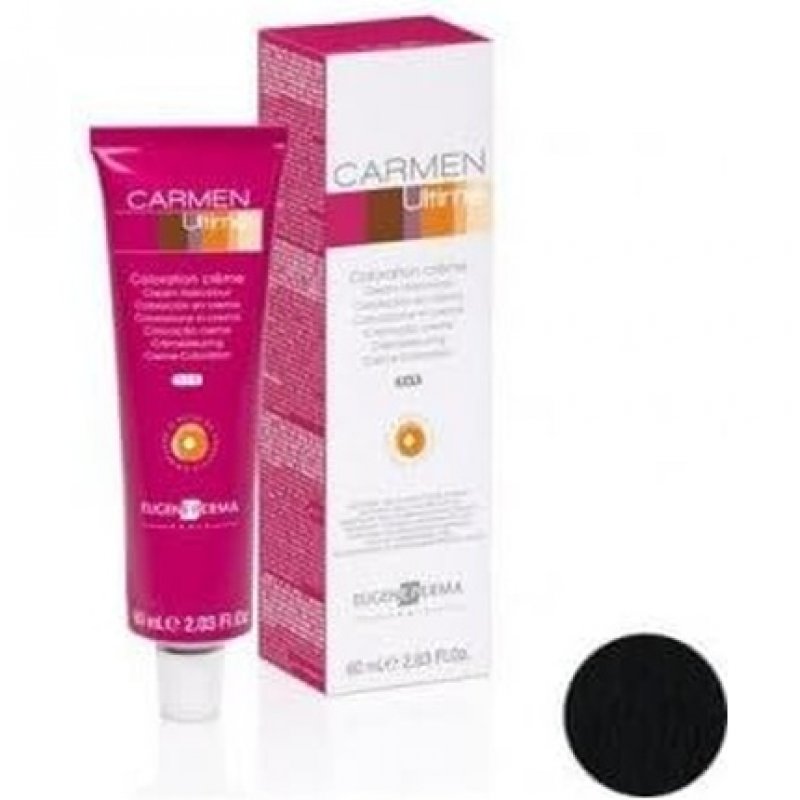 Eugene Perma Carmen Ultime Permanent Coloration Cream Hair Color 60ml - 03.10 Intense Blue Dark Brown