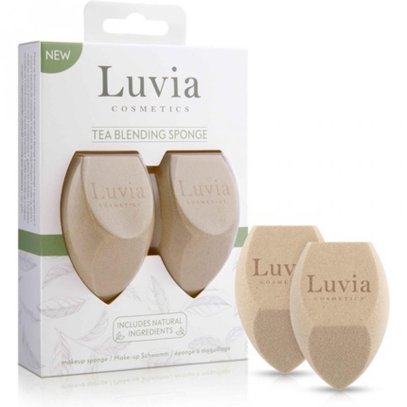 Makeup Sponge Set with Precious Tea Luvia Cosmetics Diamond Shape