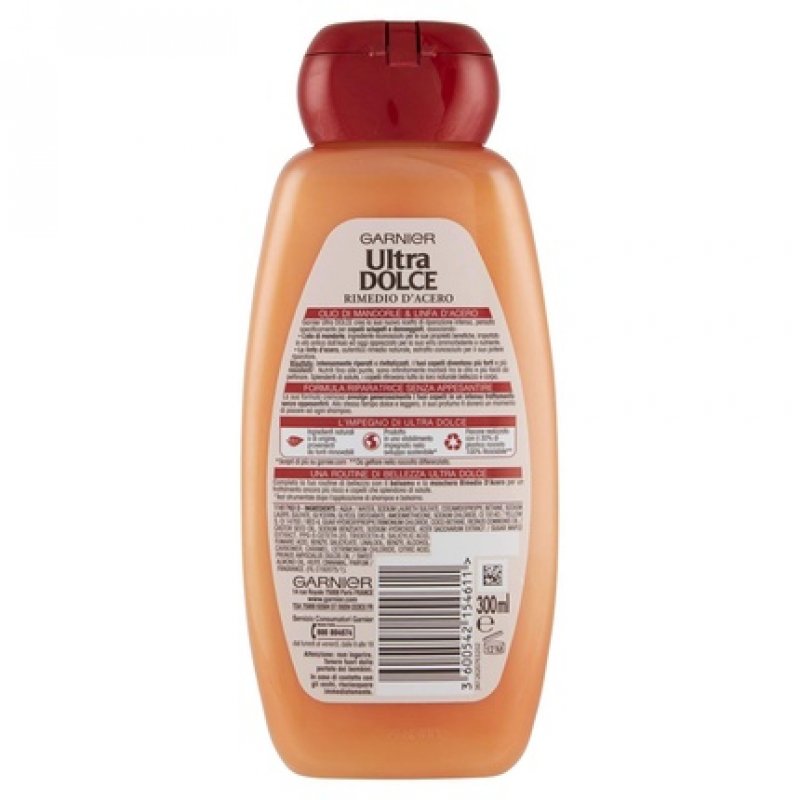 Garnier Ultra Dolce Shampoo with Almond Oil and Maple Syrup, 300ml