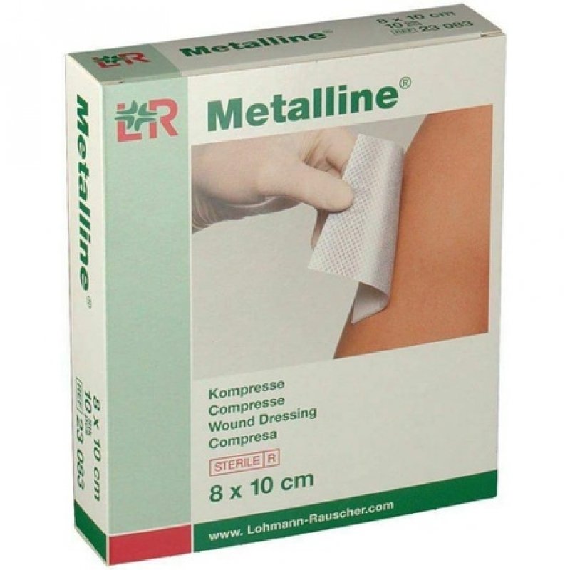 Metalline Sterile Gauze Pads with Metallic Layer 8x10cm 10 Pieces