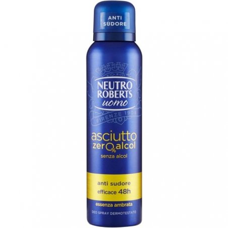 Neutro Roberts Men's Deodorant Spray 150ml Dry Amber Essence