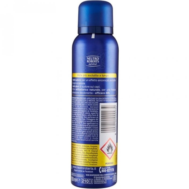 Neutro Roberts Men's Deodorant Spray 150ml Dry Amber Essence