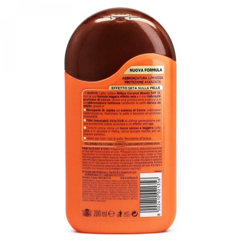 Körpersonnenschutz Coconut Beauty SPF 15 Sunscreen Low Protection 200ml