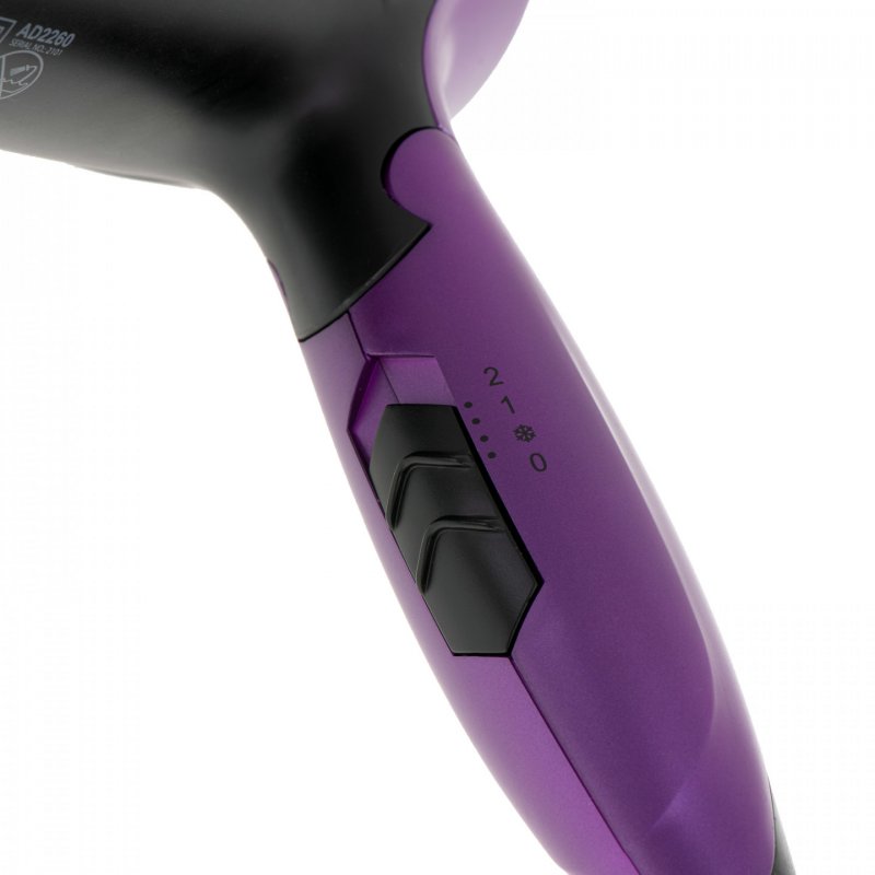 Adler AD 2260 hair dryer 1600 W Black, Purple