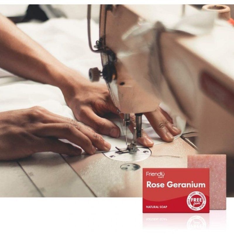 Friendly Soap Handmade Natural Rose Geranium Soap 95g