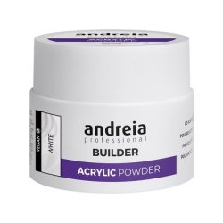 Andreia Professional White Acrylic Building Powder for Nail Extensions 35g Long-Lasting Self-Leveling
