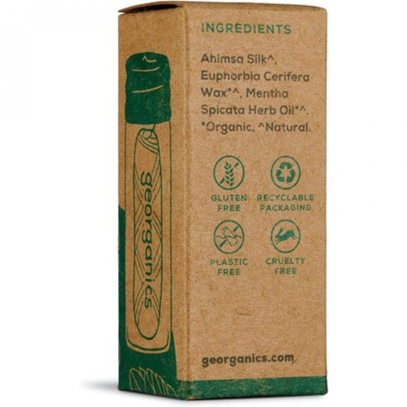 Georganics Dental Floss with Candelilla Wax 30 Meters Biodegradable and Natural - Green Mint