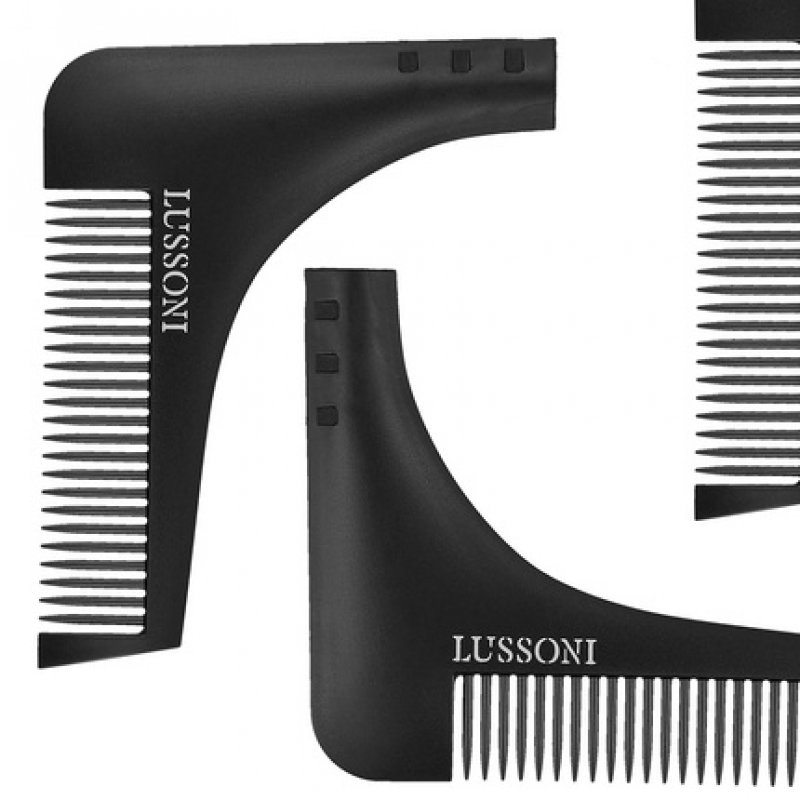 T4B LUSSONI BC 600 Barber Comb for Cutting and Styling Beard - Plastic