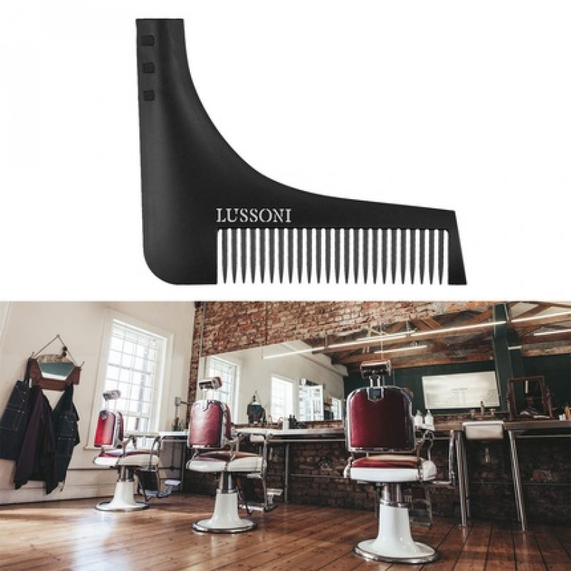 T4B LUSSONI BC 600 Barber Comb for Cutting and Styling Beard - Plastic
