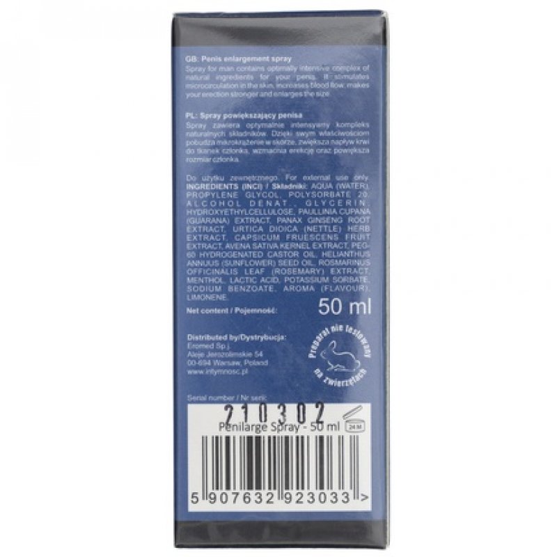 SHS Penilarge Penis Enlargement Spray 50ml