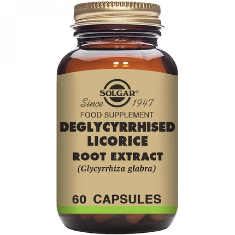 Solgar Deglycyrrhised Licorice Root Extract Vegetable Capsules Botanical Extract Antioxidant and Anti-Inflammatory