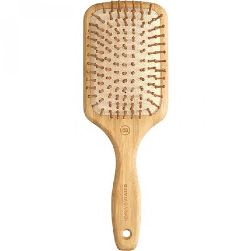 Olivia Garden Bamboo Touch Brush Eco-conscious Bamboo Detangle Massage Hair Brush Size L Beige/Brown
