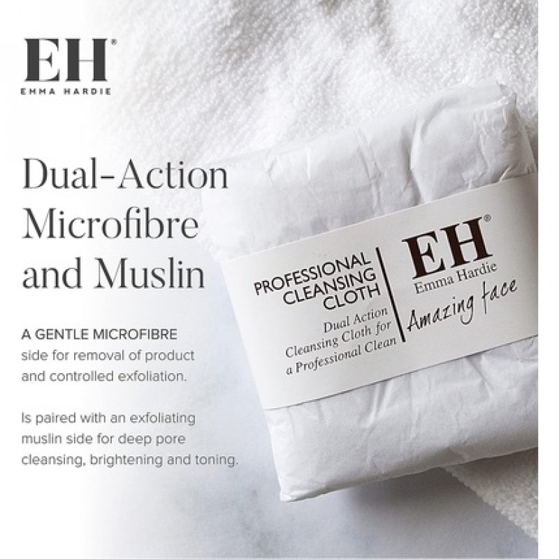 Emma Hardie Dual Action Microfibre & Muslin Cleansing Cloths - Pack of 3