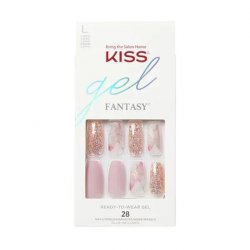 KISS Gel Fantasy 28 Set Long Ready to Wear Nails Dreams - Glue-On Nails