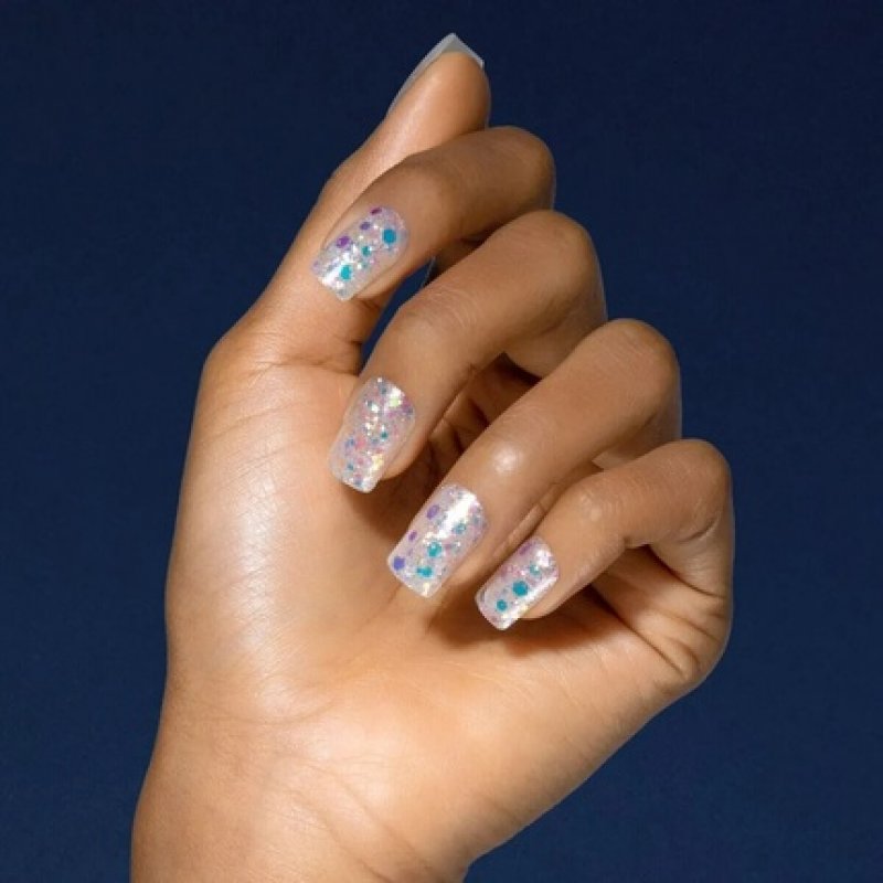 KISS Gel Fantasy Allure Medium Nails Glue-On Sculpted 28 Piece Set - How Dazzling