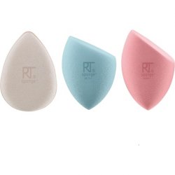 REAL TECHNIQUES Sponge Beauty Makeup Blenders for Facial Cleanser, Foundation and Setting Powder Probiotic Infused