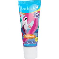 Brush-Baby Tutti Frutti Toothpaste for Kids Stage 3 3 Years Fruity Flavour with Xylitol and Fluoride