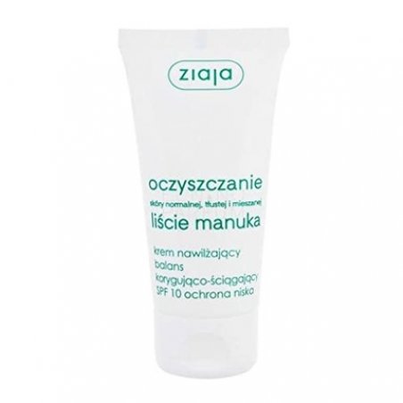 Ziaja Moisturizing Cream with Balancing and Astringent Effect of Manu Leaf Extract SPF10 50ml