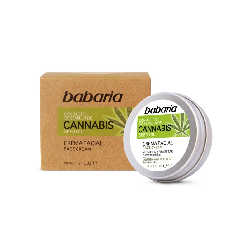 Babaria Crème Visage à l’huile de Cannabis, 50ml