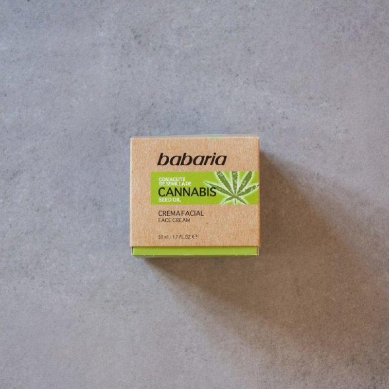 Babaria Crème Visage à l’huile de Cannabis, 50ml
