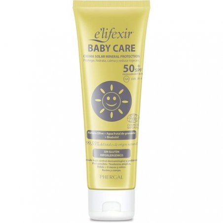 E'LIFEXIR Baby Care Baby and Child Sun Cream Hydrating Nourishing Water Resistant Sunscreen UVA/UVB/IR-A 100% Mineral
