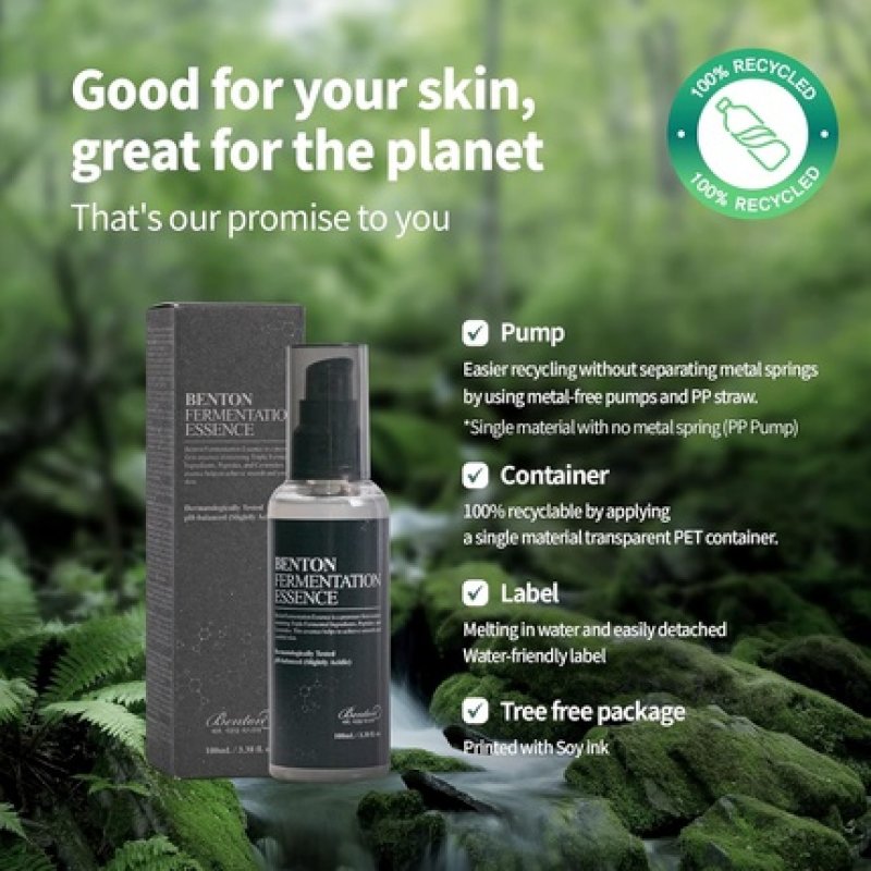 BENTON Fermentation Essence Skin Care 3.38 fl.oz. Galactomyces Bifida Lactobacillus Collagen Tone Balancing Skin