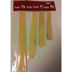 Professional Reusable Wooden Hair Removal Spatula Set Sizes S/M/L/XL - Pack of 3