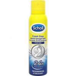 Scholl Fresh Step Shoe Spray Mild Foot Deodorant with Long-Lasting Effect Against Unpleasant Odors 150ml
